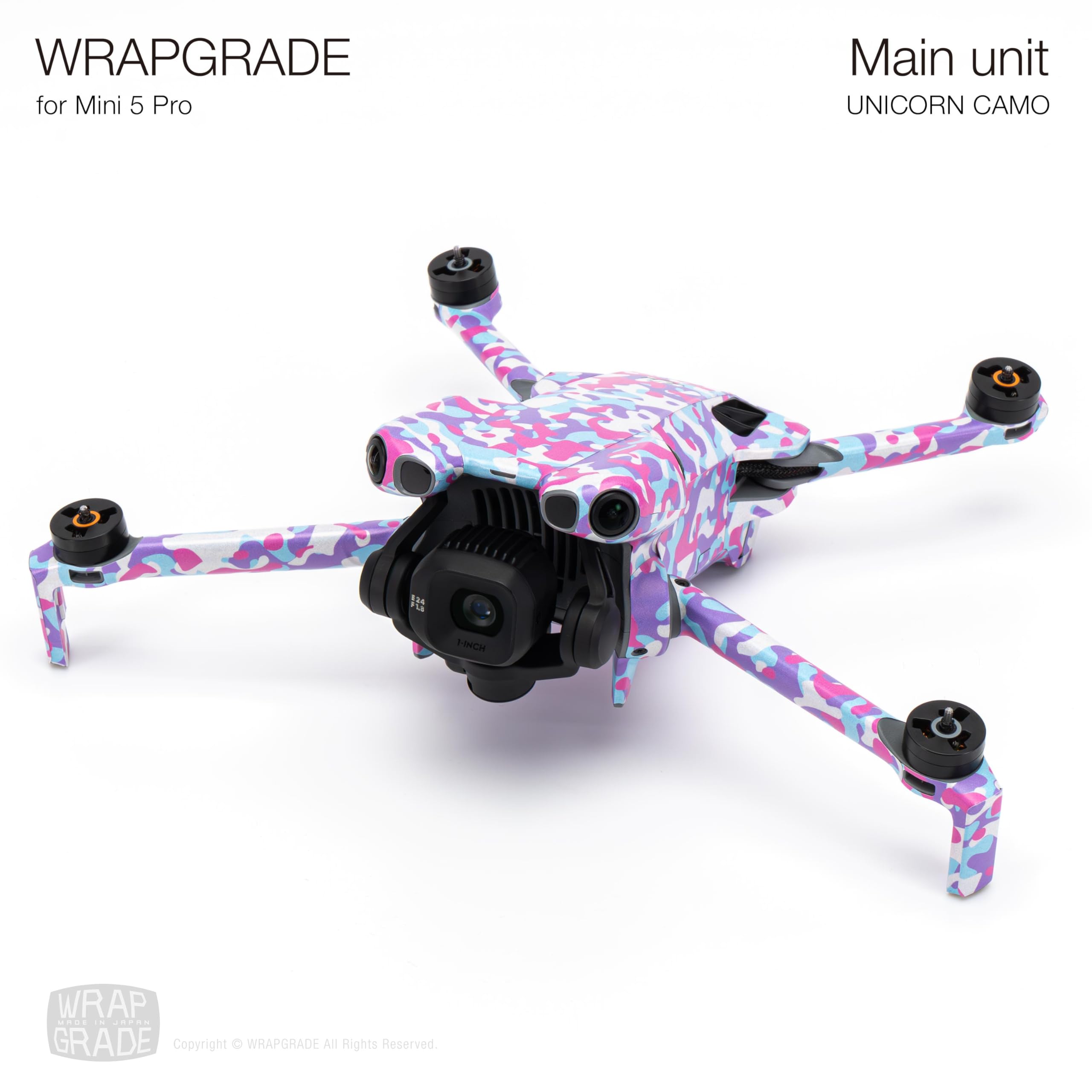 WRAPGRADE Skin Stickers Compatible with DJI Mini 5 Pro (Unicorn Camo) - Image 3