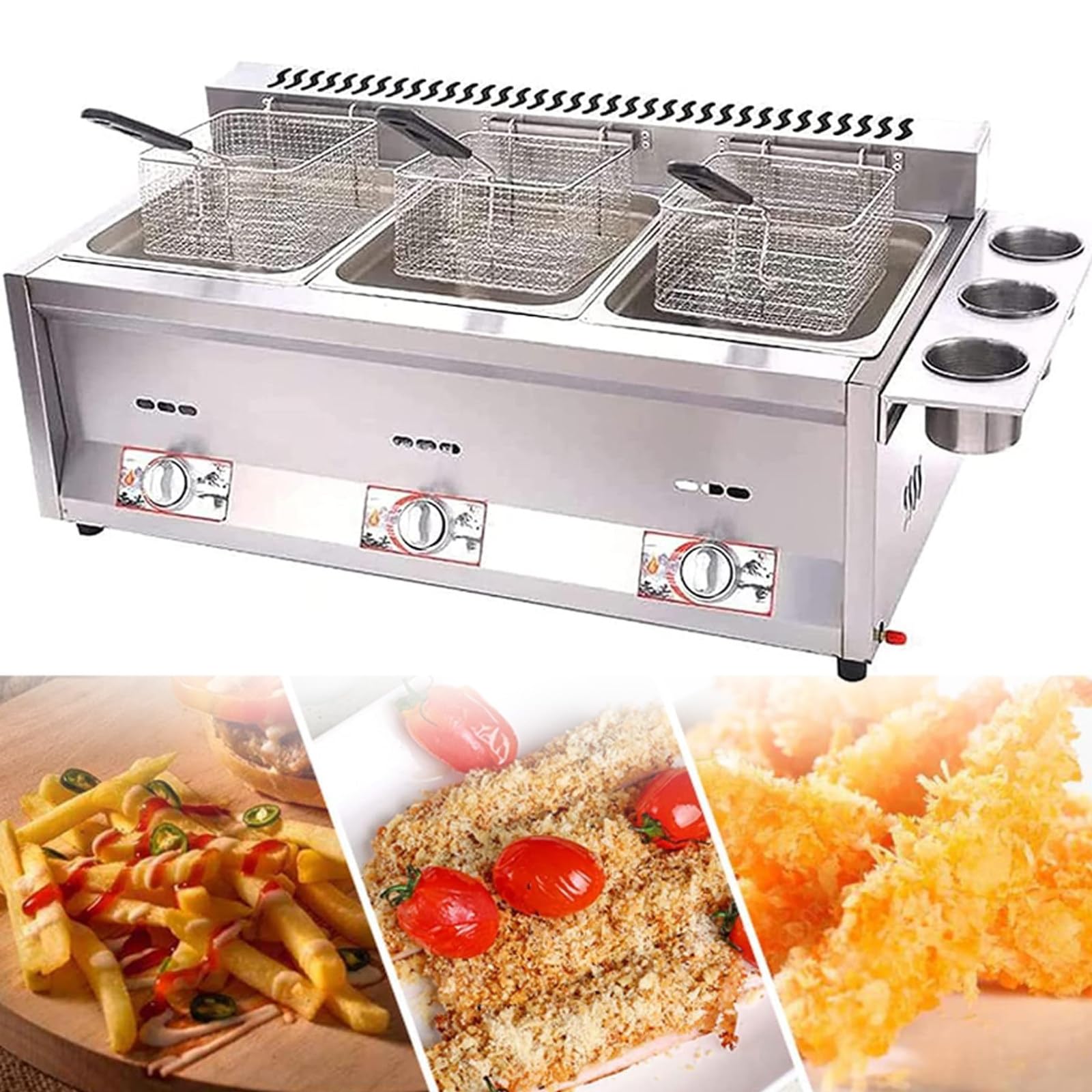 Amazon.com: ZXSYYDS Commercial Countertop Gas Fryer, Deep Fat