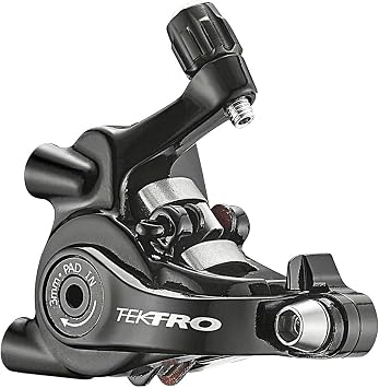 Tektro MD-C550 Dual-Piston Cable Actuated Mechanical Flat Mount Disc Caliper for Road Short-Pull Levers, Black