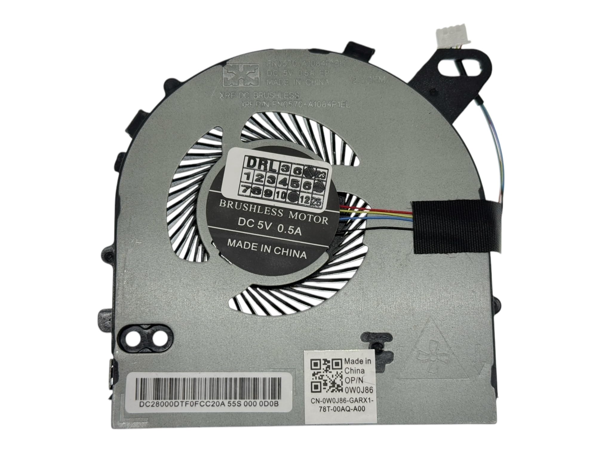 Ventola di Raffreddamento CPU compatibile per Dell Vostro 5468 5568, Inspiron 14 7460, Inspiron 15 7560 7572, NP: DC028000ICR0, 0W0J85, W0J85, FN0570-B1084P2EL;