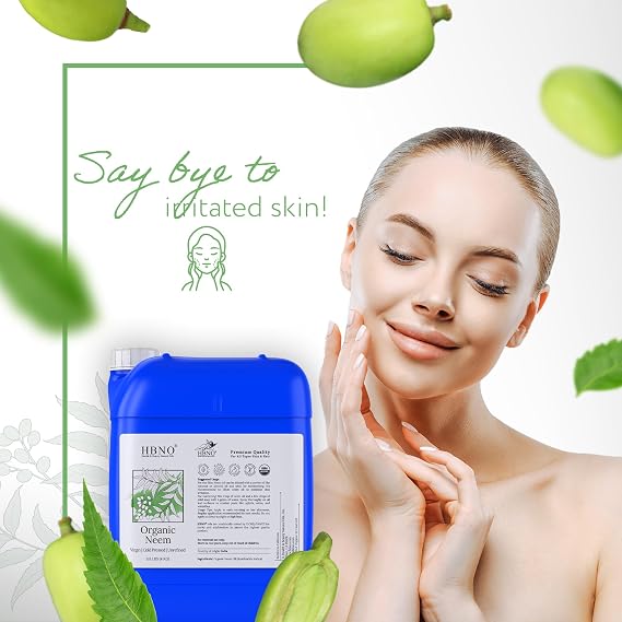 HBNO Organic Neem Oil - 8.8 lbs (4kg) - Ideal for Face wash, Lotions, Skincare, and hair care products.