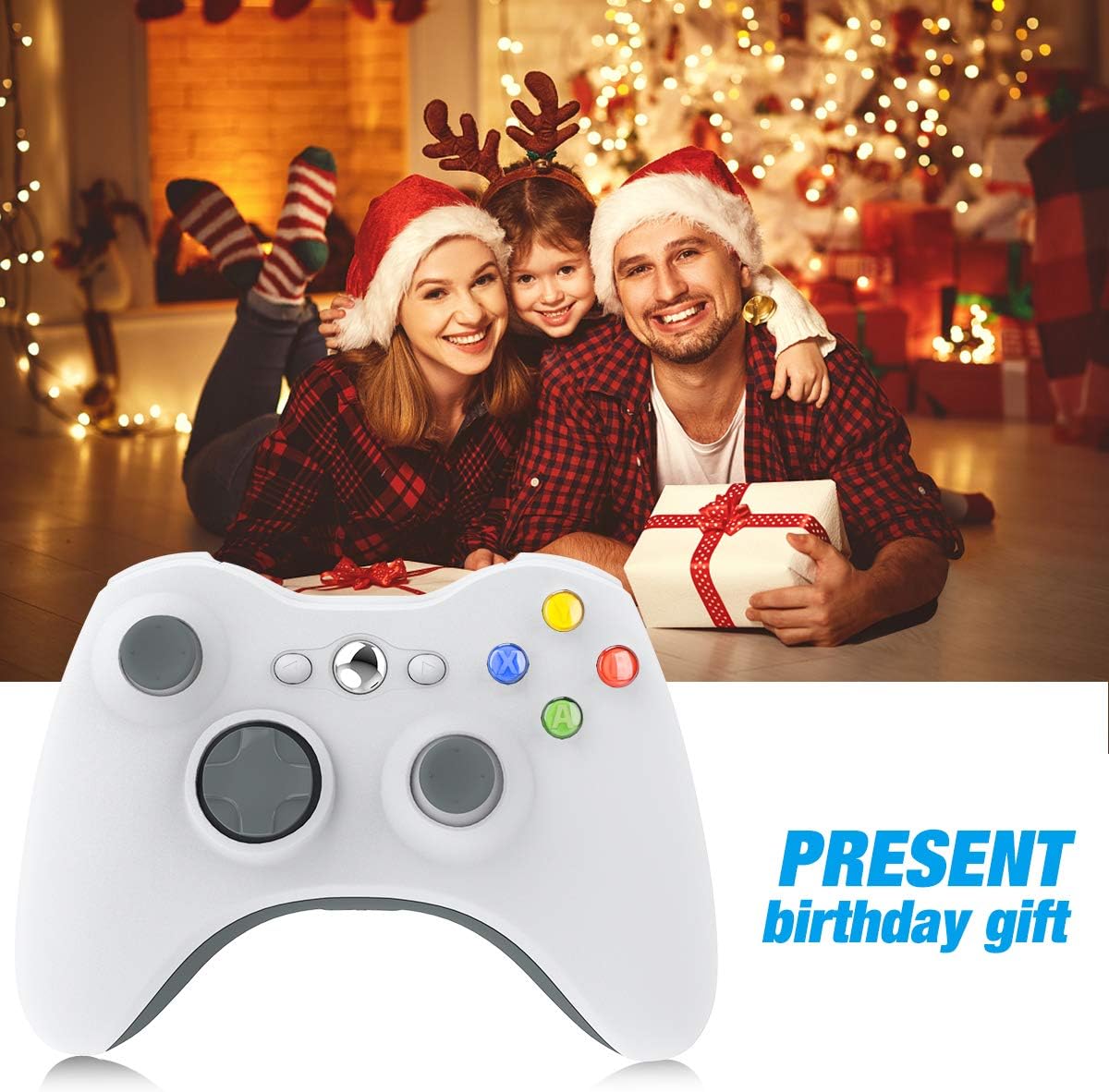 Best Promo YCCSKY Wireless Controller for Xbox 360, 2.4GHZ Game Controller Wireless Remote 360 Controller Gamepad Joystick for Microsoft Xbox 360 Slim and PC with Windows 7/8/10 (NOT for Xbox ONE), White