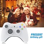 Wireless Controller for Xbox 360 with Receiver, 2.4GHZ Gamepad Joystick Controller Remote for Xbox 360 Console & PC Windows 7/8/10, White