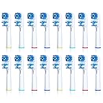 Replacement Brush Heads Compatible with Oral B- Double Clean Design, Double Clean Brush Heads, Compatible with Braun Oral-B Dual Clean Electric Toothbrush (16-Pack)