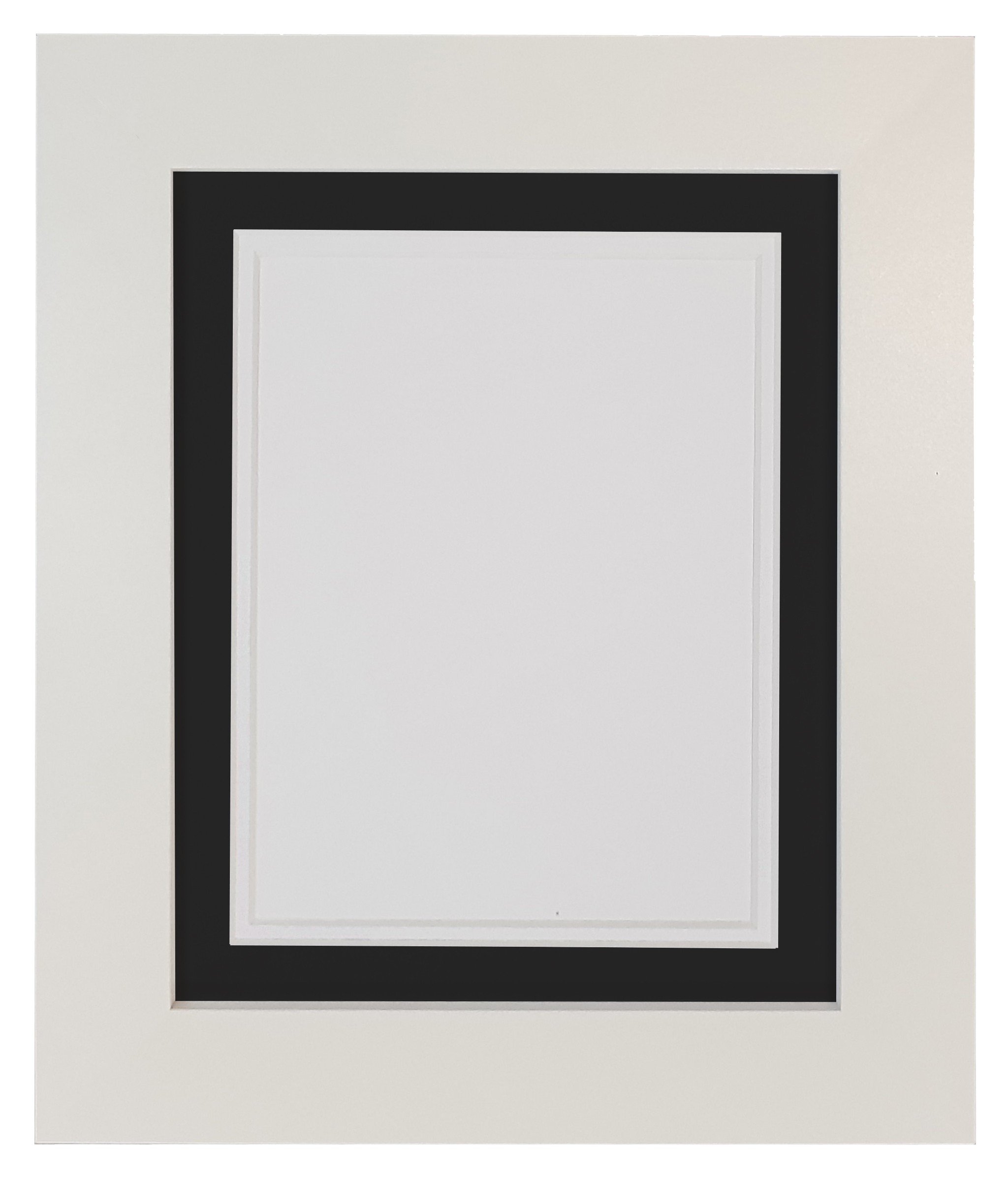 Metro White Photo Picture Poster Frame with Black on White Double Mount 20 x 16 for Image Size 40 x 30 cm โ image 1