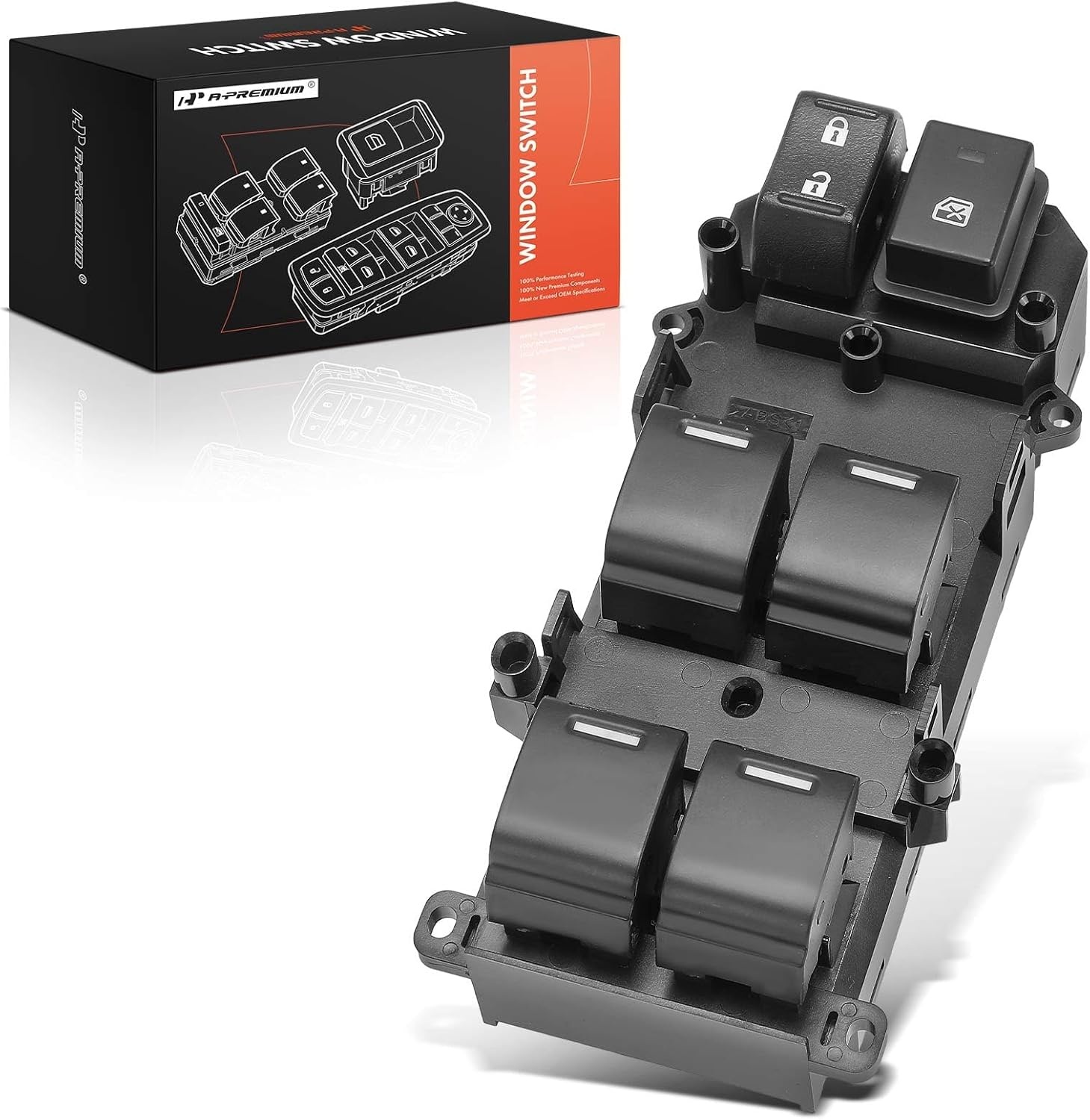 A-Premium Master Power Window Switch Compatible with Honda Crosstour 2012 2013 2014 2015, Front Left Driver Side