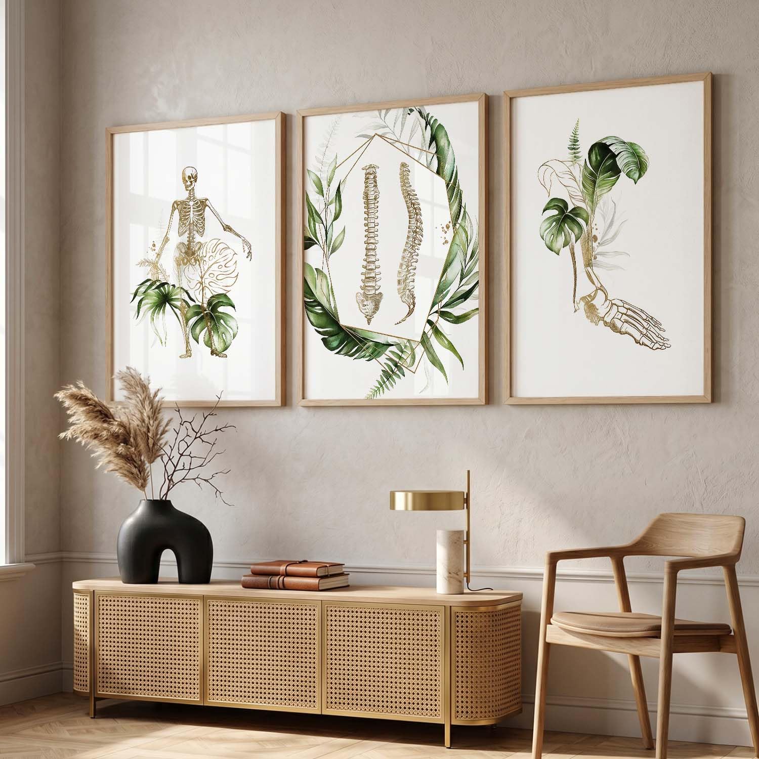 Floral Chiropractic Wall Art Posters - Set of 3 -16 Floral Chiropractic Wall Art Posters - Set of 3 -16