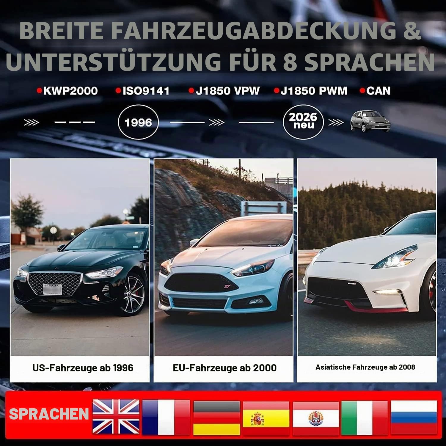 LAUNCH Creader 3001 obd2 diagnosegerät, Automotor Fehler-Code Scanner für Europäische OBD II/EOBD Protokolle nach 2000, Auto diagnose scan tool