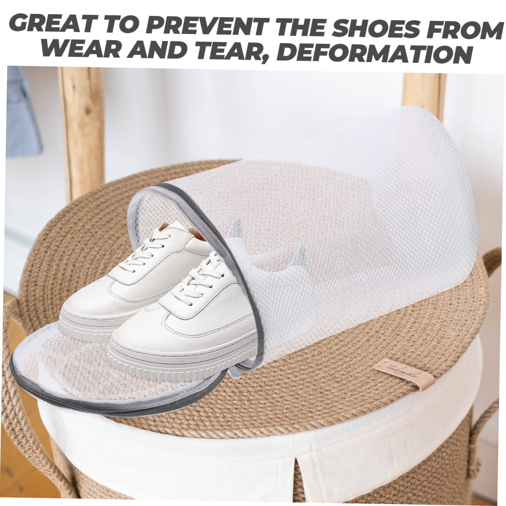 PRETYZOOM 6stücke Waschmaschine Schuhwaschbeutel Netz-waschbeutel Für Sneaker Schützende Und Wiederverwendbare Schuhtaschen Für Schuhe Socken Und Slipper Mittlere