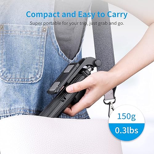 Miniatura 7 de K&F CONCEPT Trípode Bluetooth Selfie Stick de 31.4 pulgadas, palo selfie extensible con control remoto inalámbrico y mini soporte para trípode,