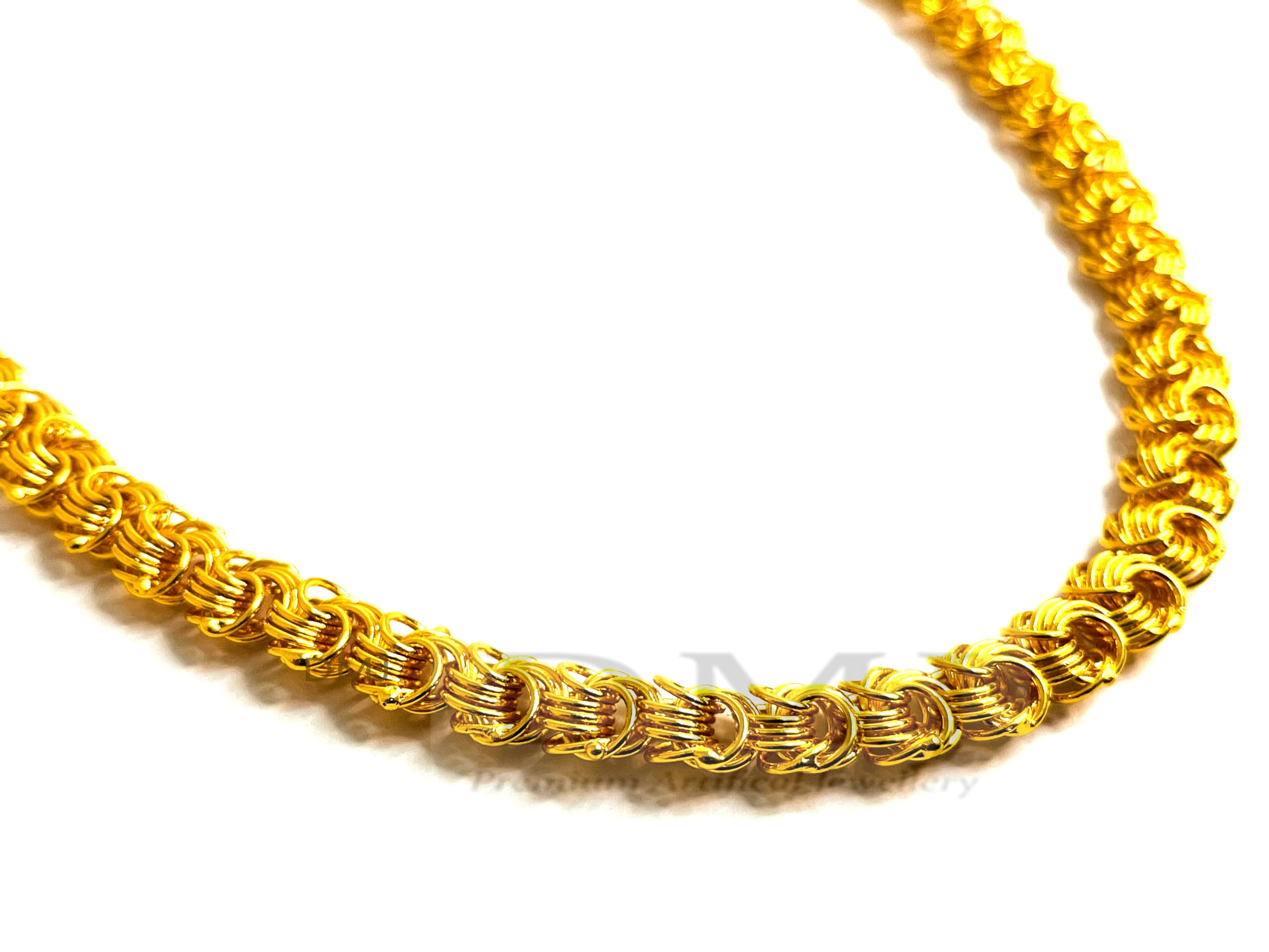 DMJ 24Inch Premium (H.Q) Finely Detailed Chain in Gold Plating Gold-Plated Brass Chains | Accessories Jewellery | Neck Chains