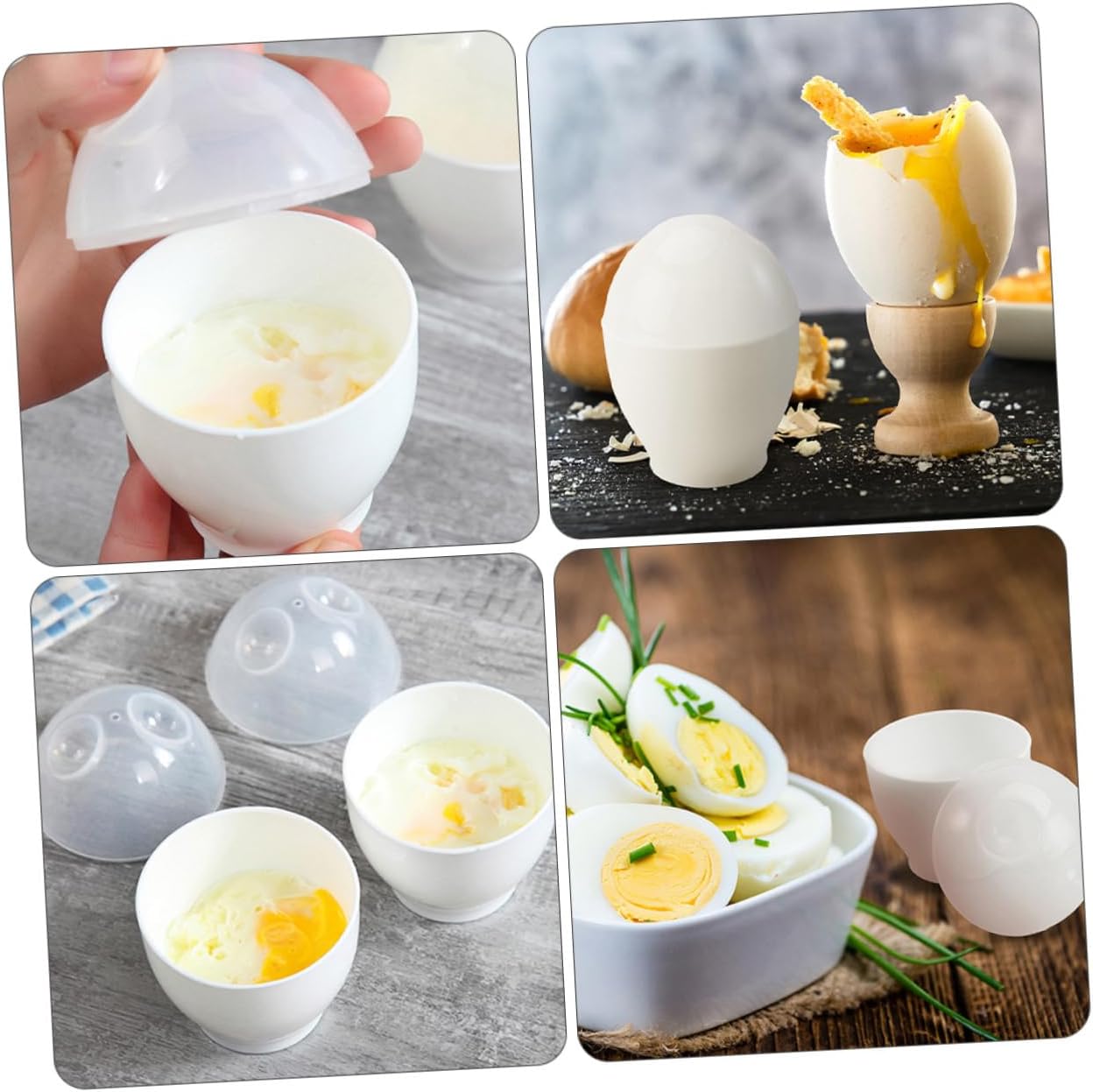 10pcs Microwave Egg Steamer Cups Steamed Egg Cooker for Home Restaurant Hotel
