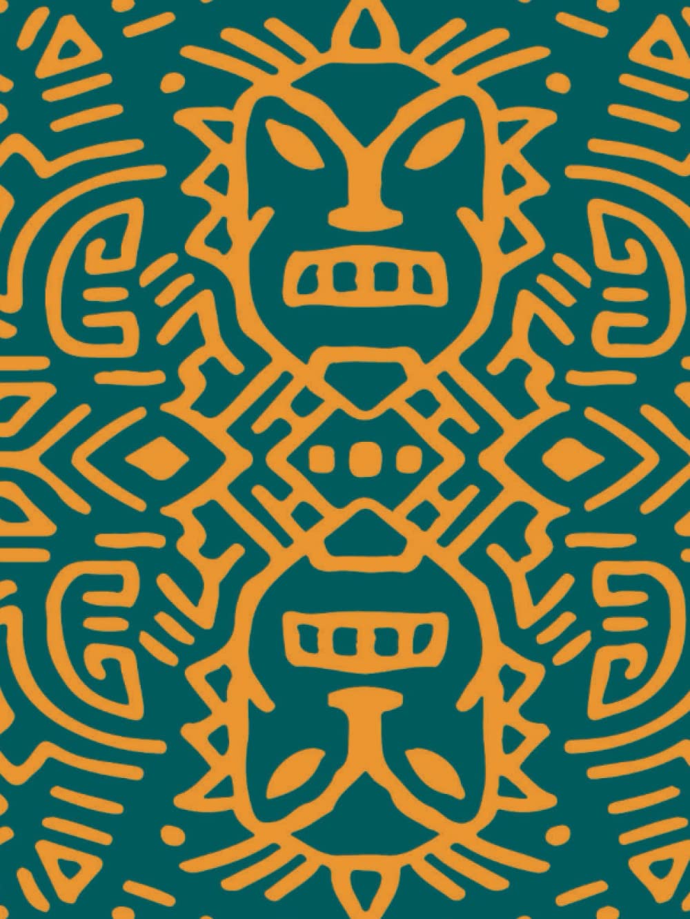 Aztec Influenced Tribal design Decorative book in Inca Gold and Blue | The modern way to dress your coffee table, bookshelf and for general interior ... these accent books | Mayan Inca | Home Decor