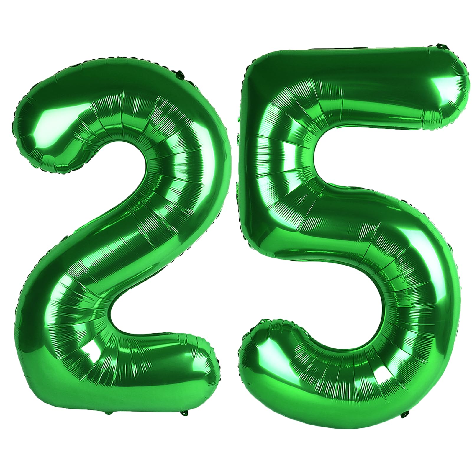 Kelfuoya Green Number 25 Digital Balloon Jumbo Mylar Foil Helium Balloon for 25 Balloons for Birthday Party, Wedding Anniversary Party Decorations
