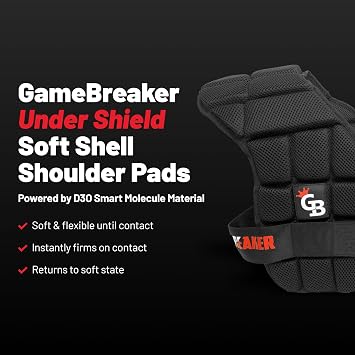 GameBreaker Undershield - Softshell Shoulder Pad with Spider Pad Technology, Lightweight Protective Shoulder Pad for Practice, Durable Practice Pads for Enhanced Safety and Comfort During Training
