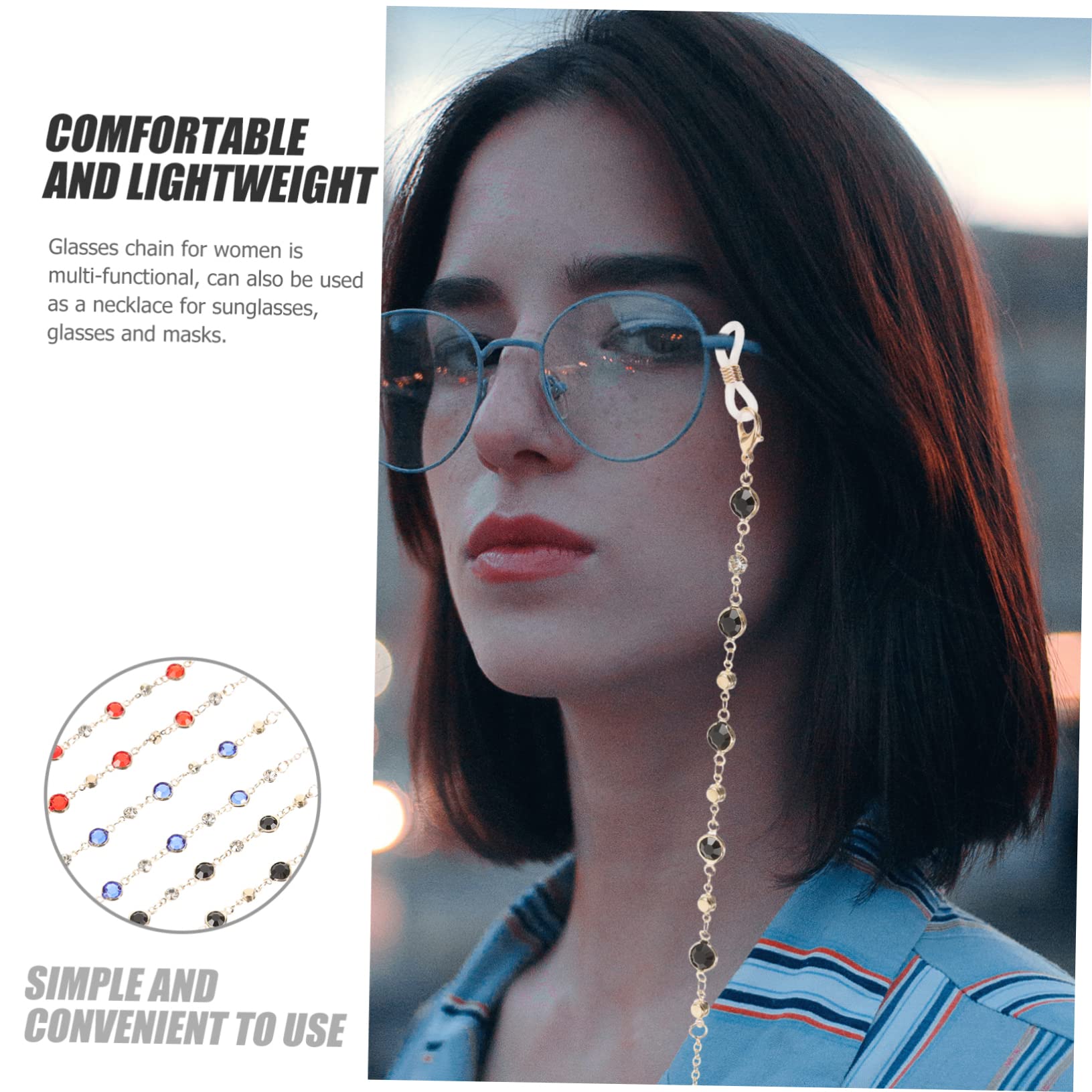 Veemoon Cadena De Gafas Cadena De Anteojos Con Cuentas Gafas De Sol De Moda Accesorios Para Gafas Conformado Correas De Anteojos Cadenas De Anteojos Aleación