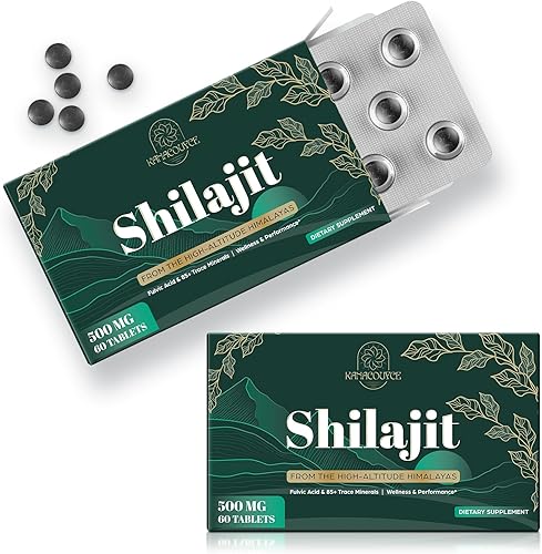 Tabletas Shilajit de 30,000 MG, Shilajit Himalayan Organic, con ácido fúlvico y más de 85 minerales traza, más eficaz que la resina y cápsulas de