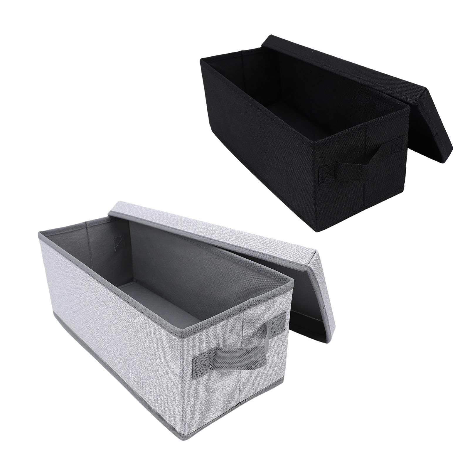 Greensen 2 Pezzi Scatola Porta CD con Coperchio in Tessuto Non Tessuto Scatola Porta Dvd Contiene 35 Custodie Standard Pieghevole Impilabile Protezione Antipolvere per Desktop Casa Ufficio (#3)