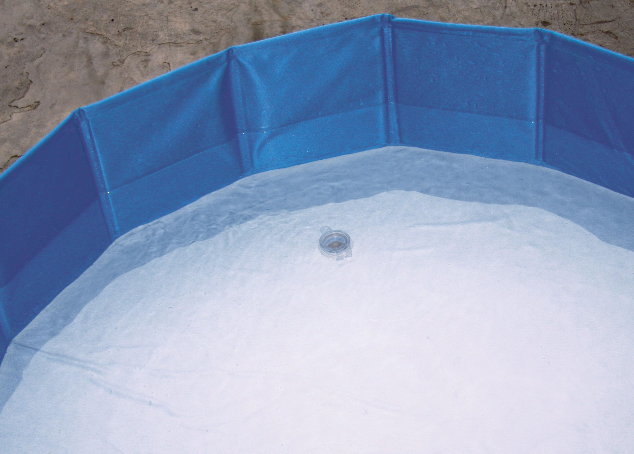 Kerbl Pet Piscina para perros, cuenco para perros, altura 30 cm, azul, 120 cm, plástico, resistente a arañazos, fácil de montar y desmontar
