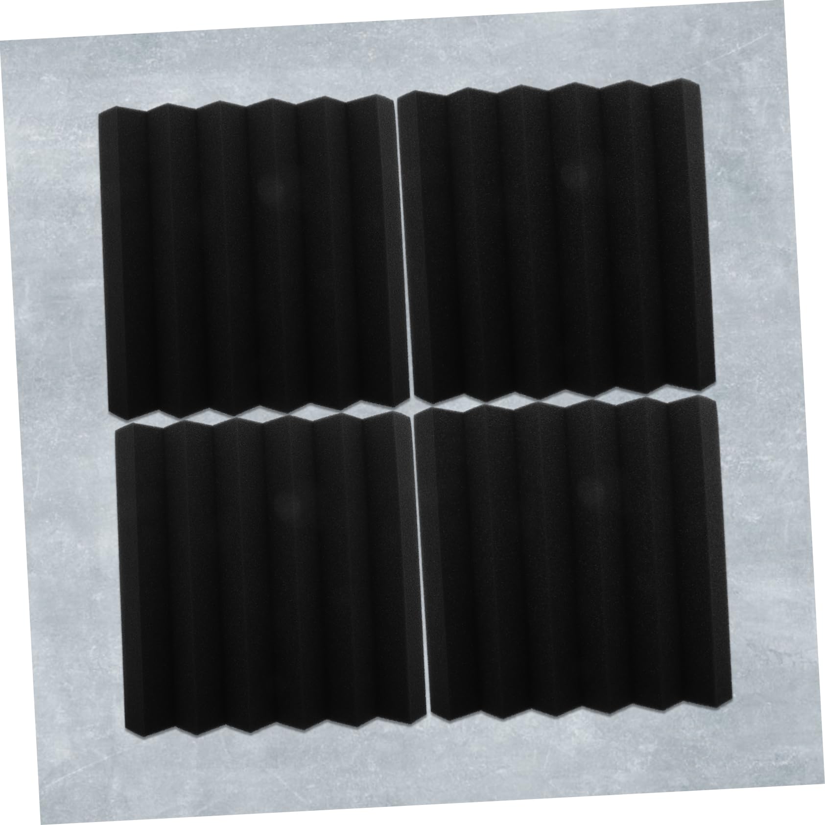 Pannello Acustico in Schiuma Nera 30x30x5 Cm 5 Pezzi | Design a Cuneo Scanalature Triangolari, Autoadesivo, Ignifugo, per Home Theater e Sala Cinema