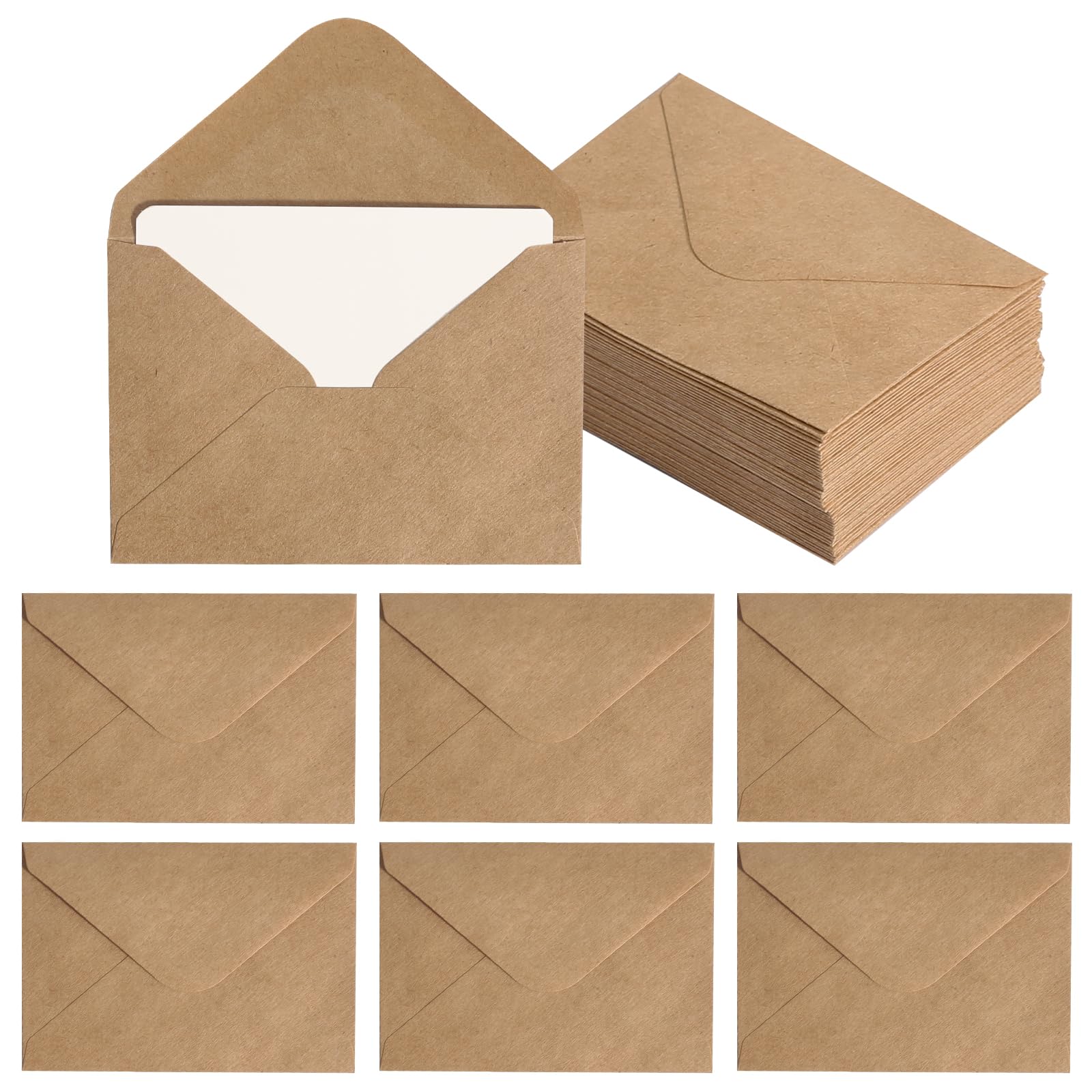 Buste in carta kraft 100 pezzi marroni per regali di denaro