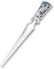 Inlay with Mother of Pearl Metal Steel Office Knife Hand Cutter Blade Envelope Letter Opener Phoenix New