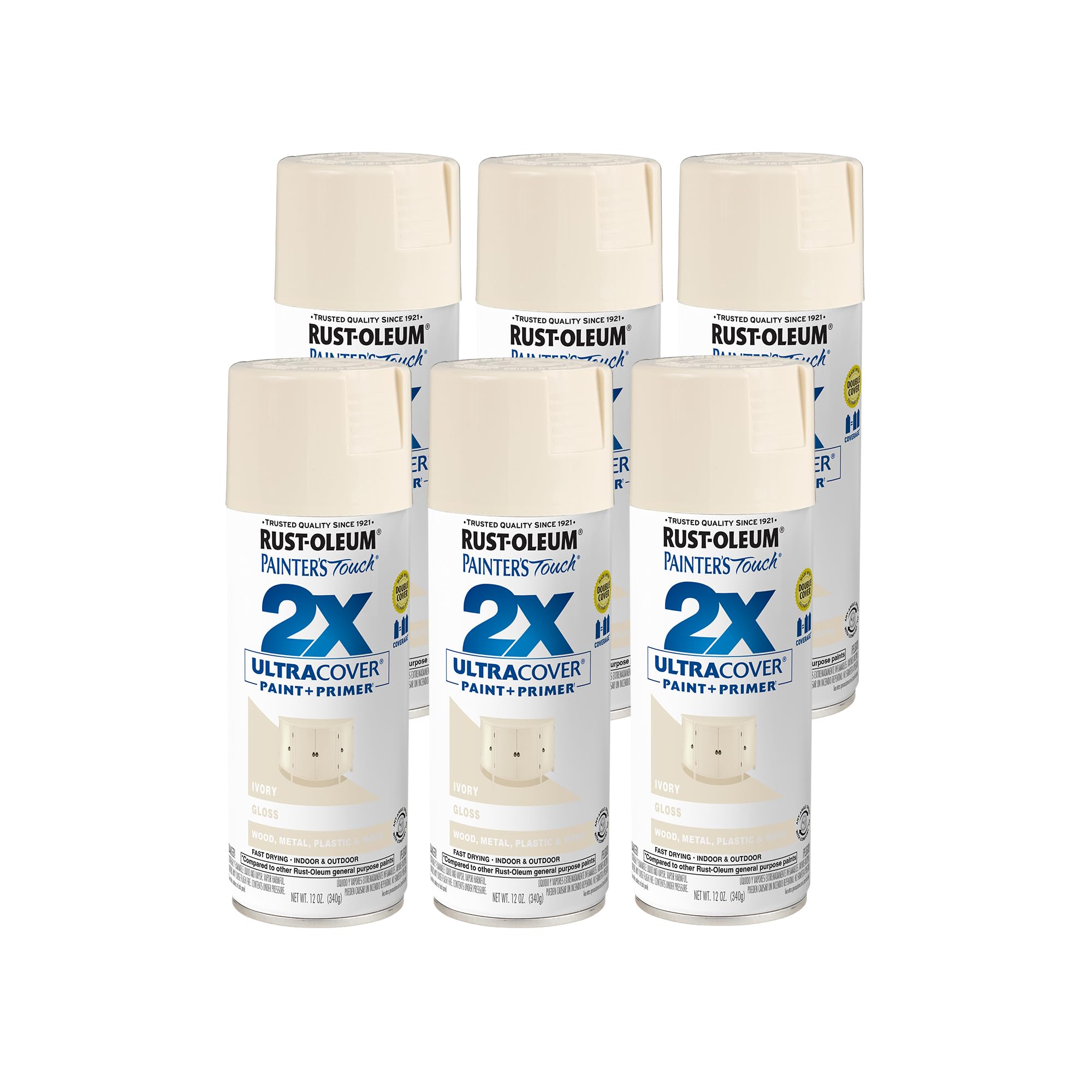 Rust-Oleum 334035-6PK Painter's Touch 2X Ultra Cover Spray Paint