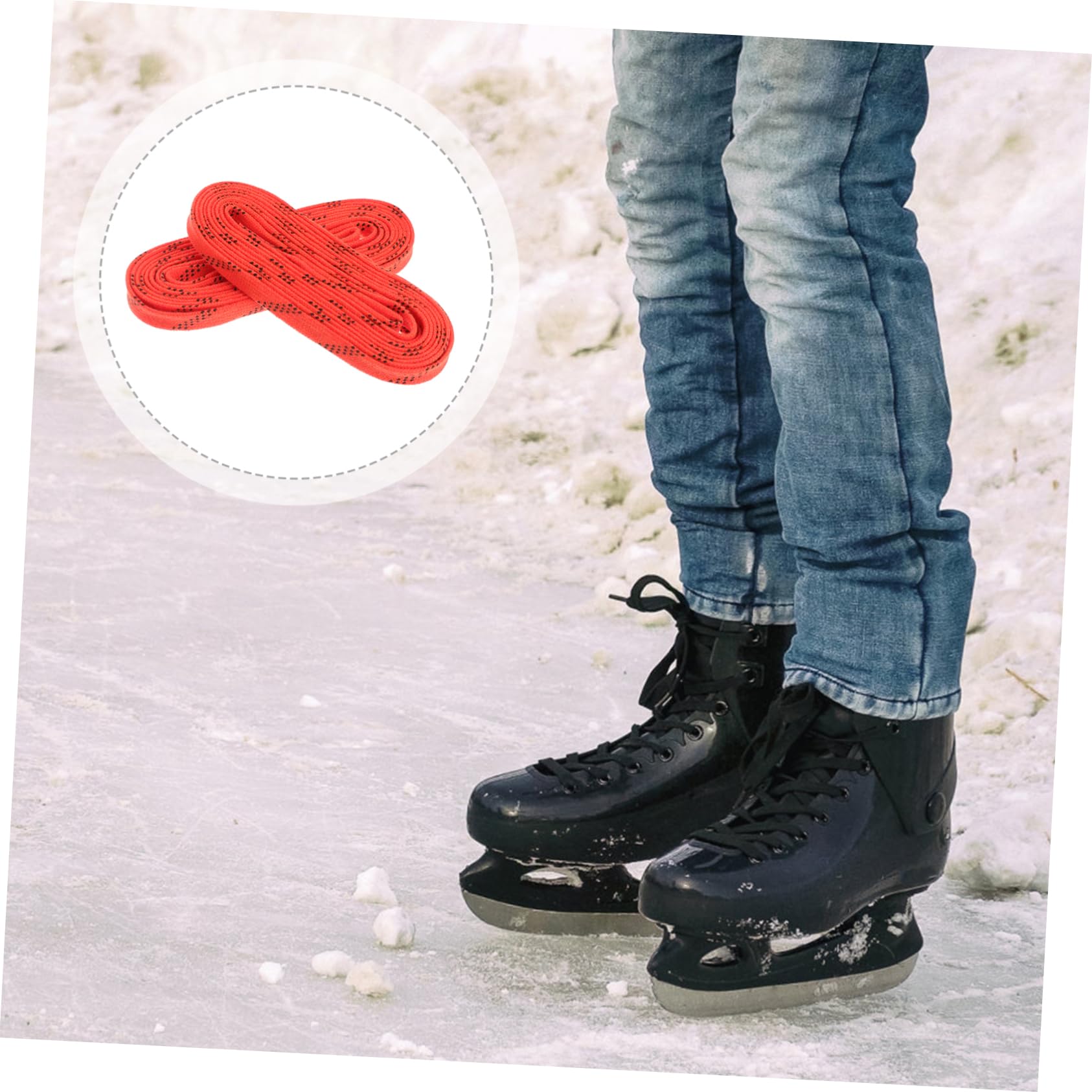 VANZACK Lacets Orange pour Patins De Hockey Lacets Cirés Antigel Attaches De Chaussures pour Hockey Et Ski