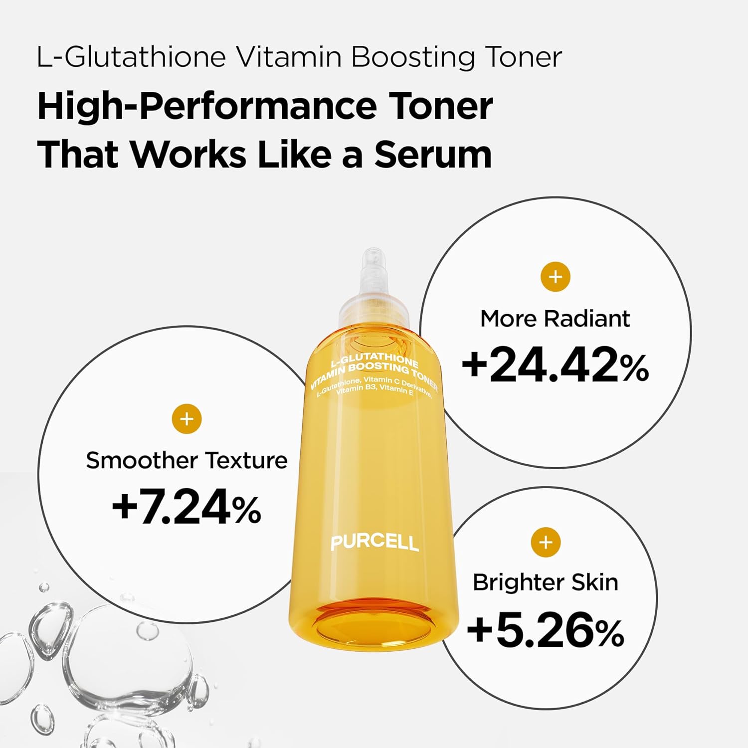 L-Glutathione Vitamin Boosting Toner – infused with Niacinamide, Tocopherol & Vitamin C for Brightening and Hydrating Skin (5.07 fl oz / 150 ml) - Image 2
