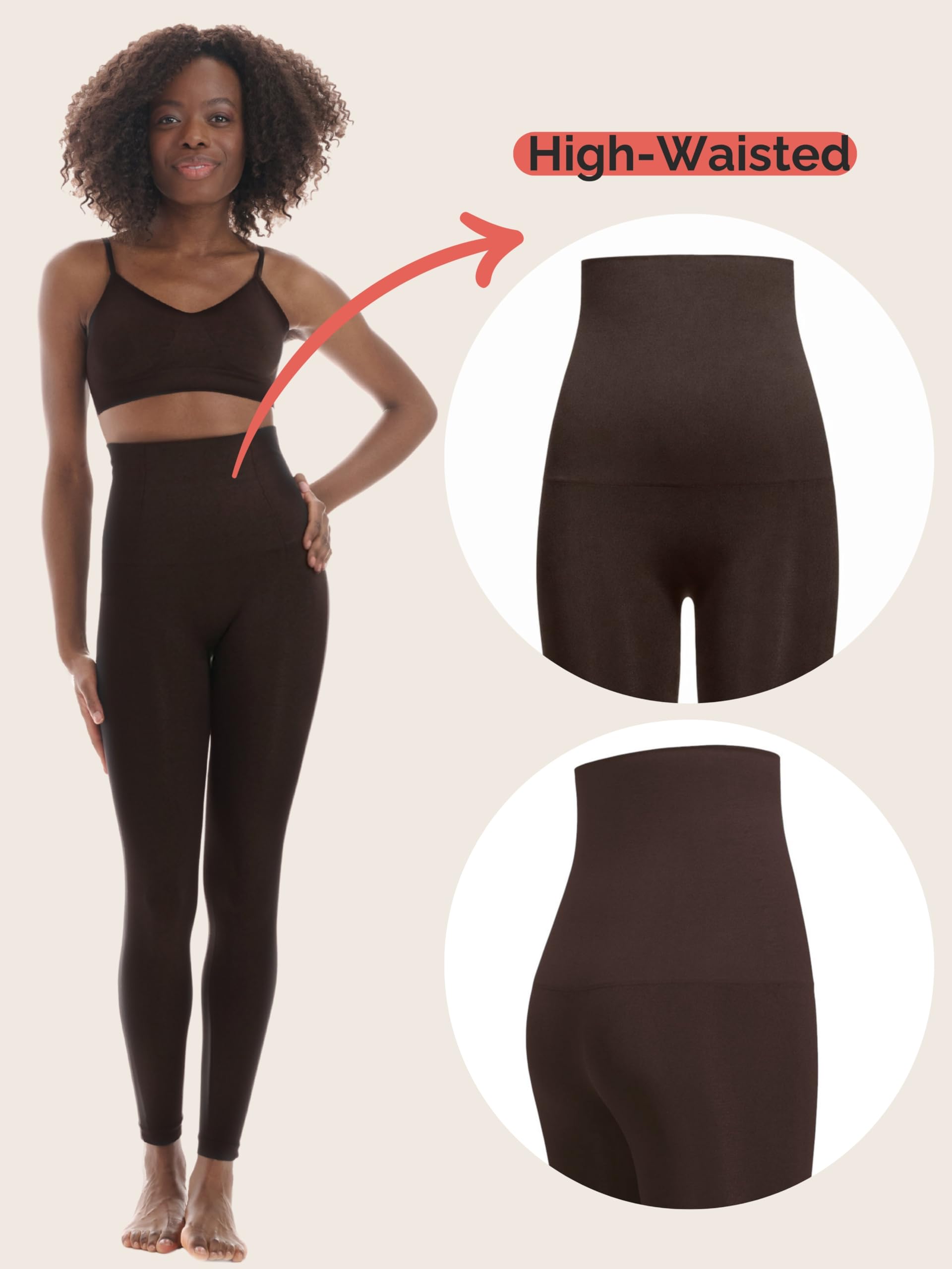 TONEST Leggings Sculptant Taille Haute modelant la Silhouette - Pantalon Sculptant - Push-Up - Panty Remodelant pour Le Ventre - 4000-MS-CC