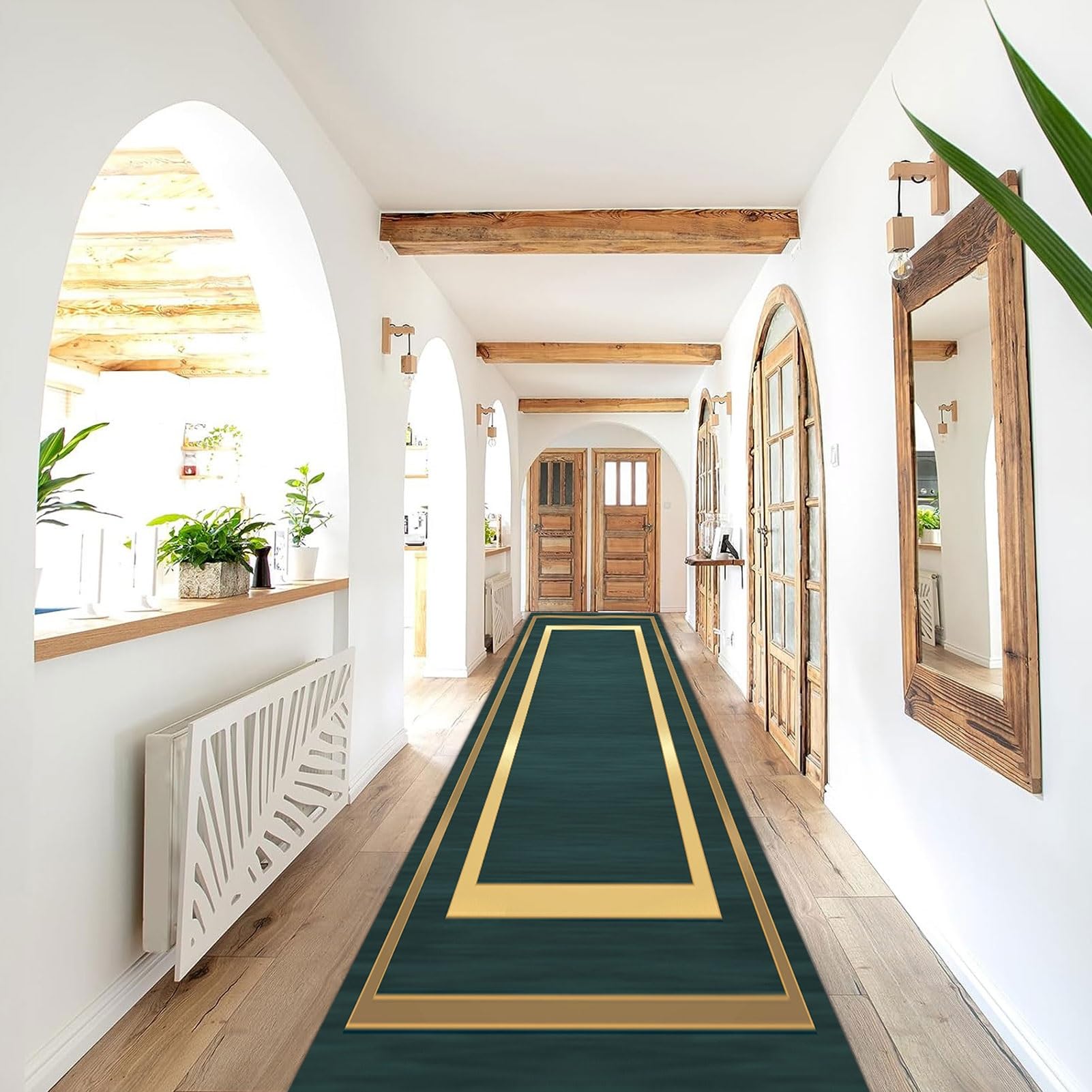 Luyckfrazy Modern Hallway Runner Rug, Heavy Duty Long Hall Carpet Runners 1m 1.5m 2m 2.5m 3m 3.5m 4m 4.5m 5m 6m Non Slip Extra Long Floor Mat for Stairs Passage Hotel (Size : 60×250cm/2ft×8.2ft)