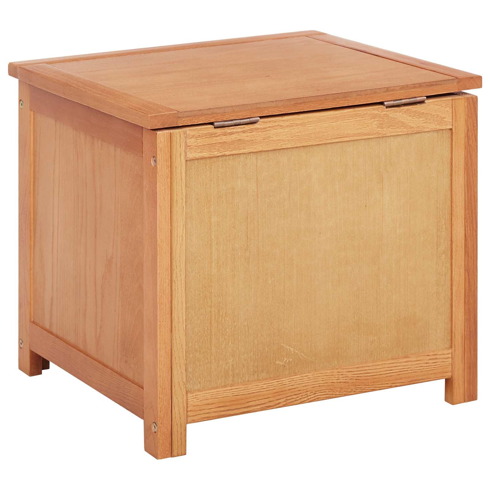 Caja de almacenamiento con tapa y muelle de gas de madera – Caja de almacenamiento para mantas y más (50 x 45 x 45 cm)