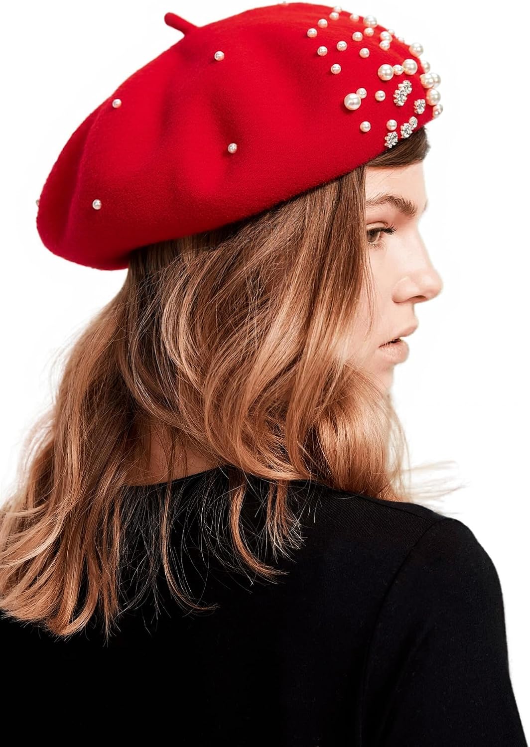 Women Wool Beret Hat, Classic French Artist Hat, Winter Warm Hat for Ladies