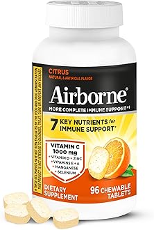 Vitamin C 1000mg (per Serving) - Citrus Chewable Tablets (96 Count in a Box) - Packaging May Vary