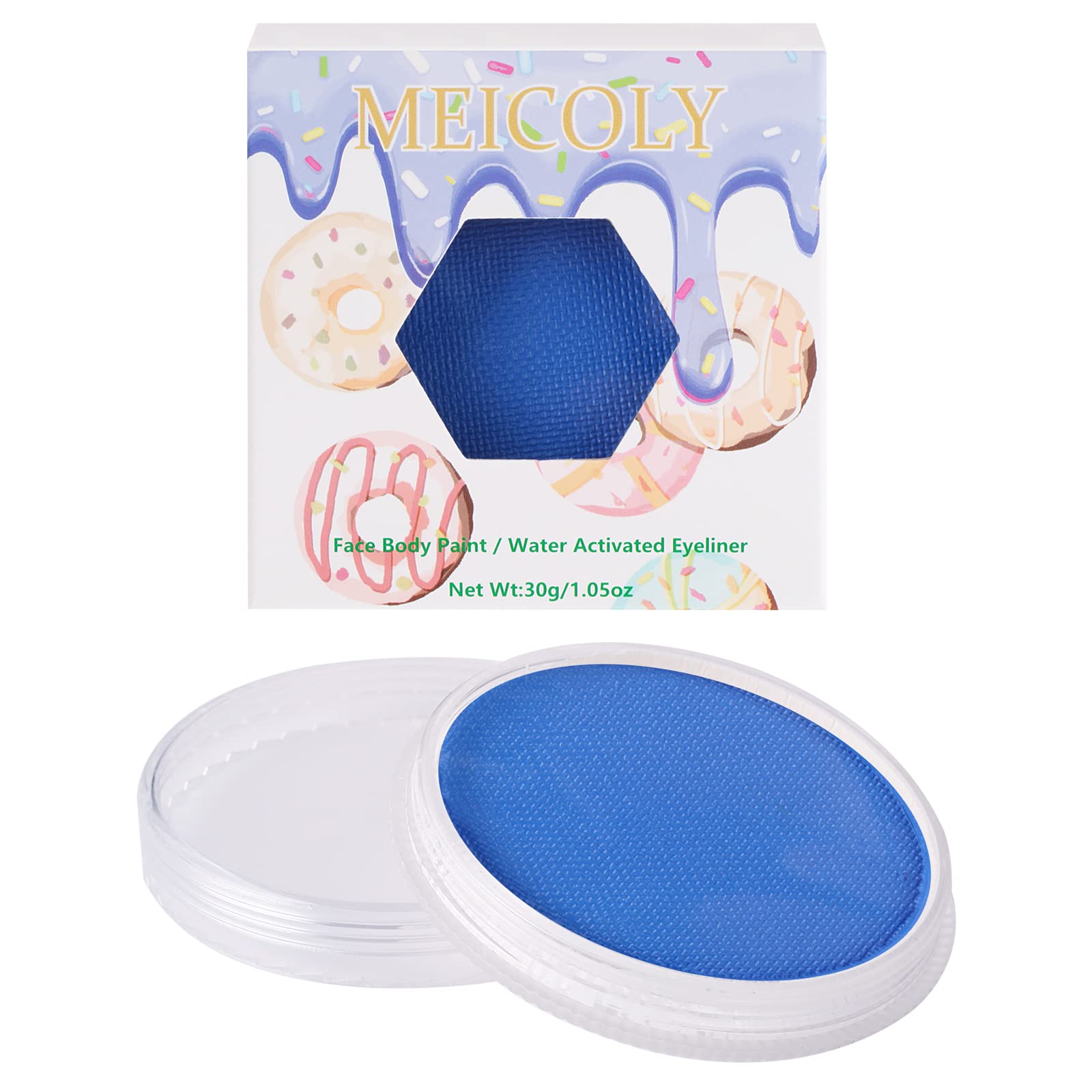 Buy MEICOLY Neon Blue Face Paint,Glow in The Dark Body Paint,Single