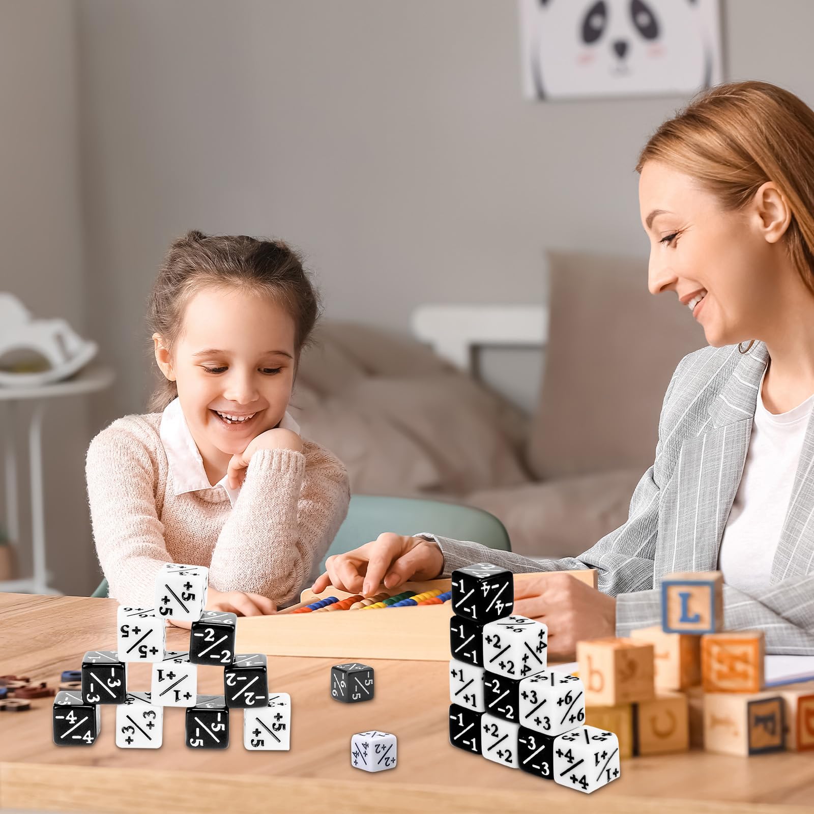 48 Pièces MTG Compteurs de Dés Dés D6 Jeu de Dés de Fidélité Cube Token Dice D6 avec Sacs de Rangement Compatible avec MTG, CCG, Accessoire de Jeu de Cartes