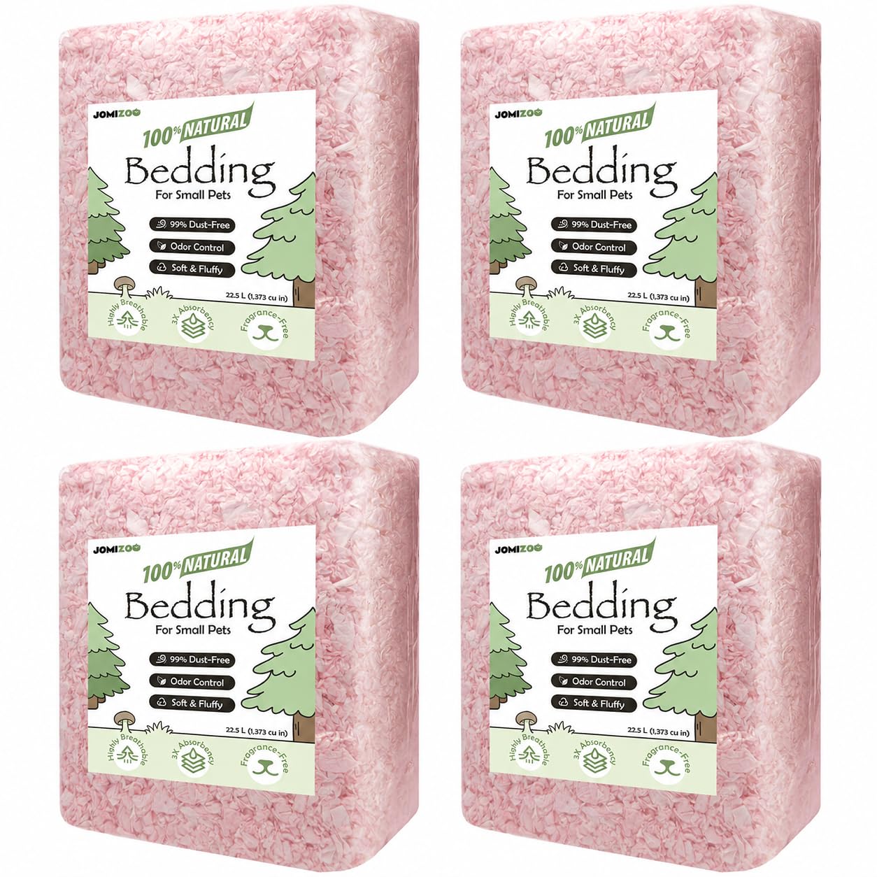 JOMIZOO Hamster Bedding 90L, 99% Dust-Free, Soft, Odor Control