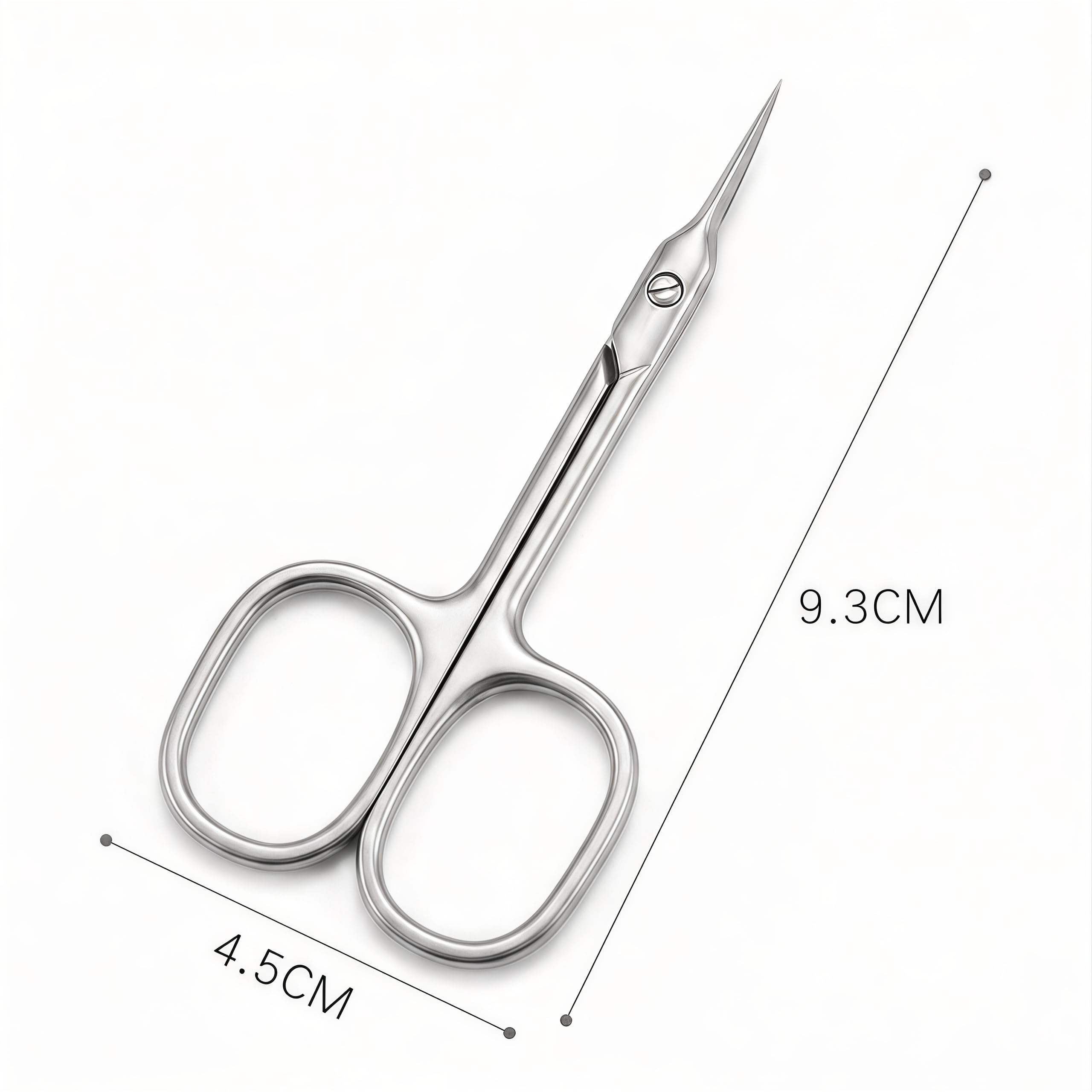 Tijeras Profesionales para Uñas y Cutículas – Acero Inoxidable, Hoja Curva Extra Afilada – Corta Cutículas, Vello Facial, Cejas, Bigote y Nariz – Tijeras Manicura y Pedicura para Pies