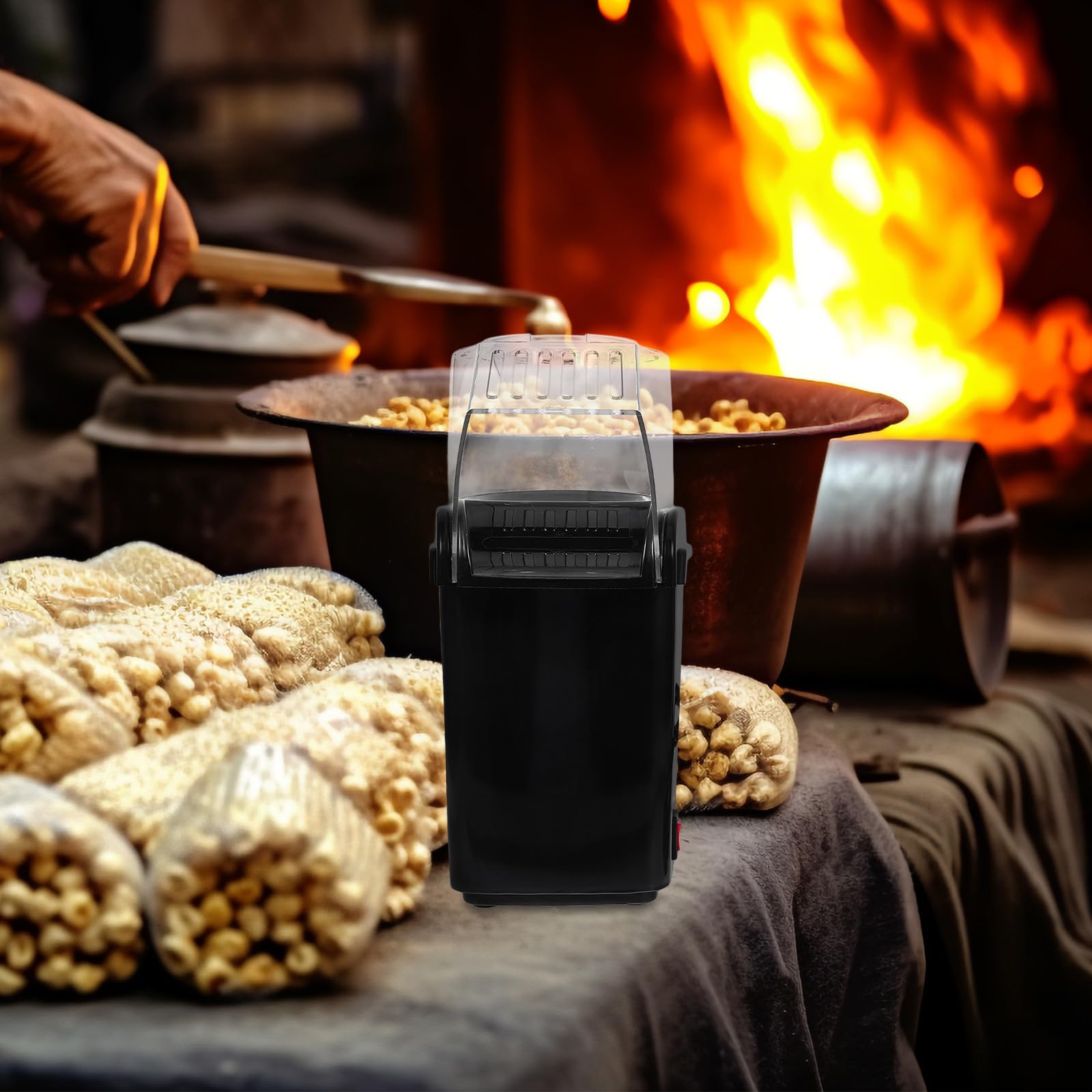 Máquina de Palomitas de Maíz Eléctrica Mini con Aire Caliente