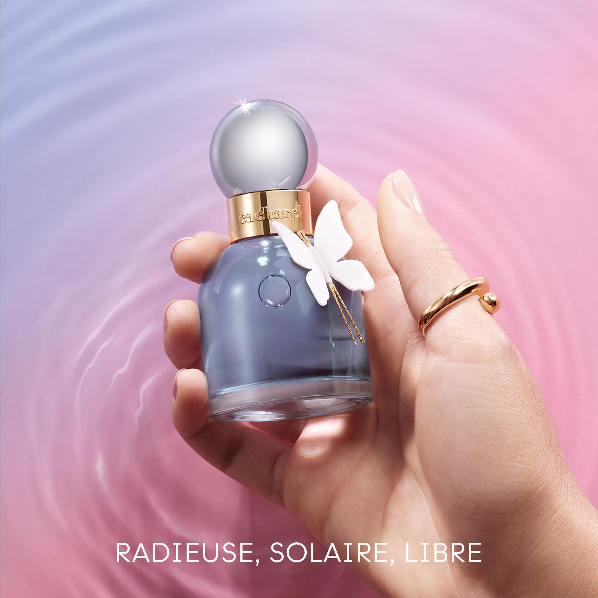 Cacharel Ella Ella Flora Azura - Eau de Parfum Ambrée Aromatique pour Femmes - Notes de Fleur d'Oranger, Lavande et Vanille