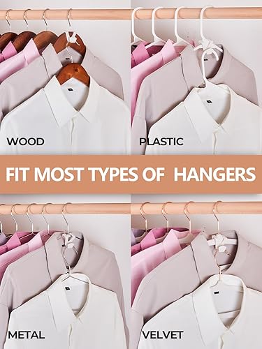 Miniatura 4 de HOUSE DAY Paquete de 60 ganchos para colgar que ahorran espacio, ganchos de conector para colgar ropa blanca, ganchos resistentes que ahorran