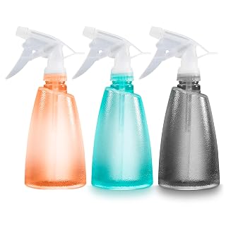 3Pcs 17 Oz Plastic Plant Mister Spray Bottle - Hair Water Spray Bottle for Plants Plastic Spray Bottles for Cleaning Solutions Mini Spray Bottle with Pump - Hand Sprayer Adjustable Nozzle for Bottle