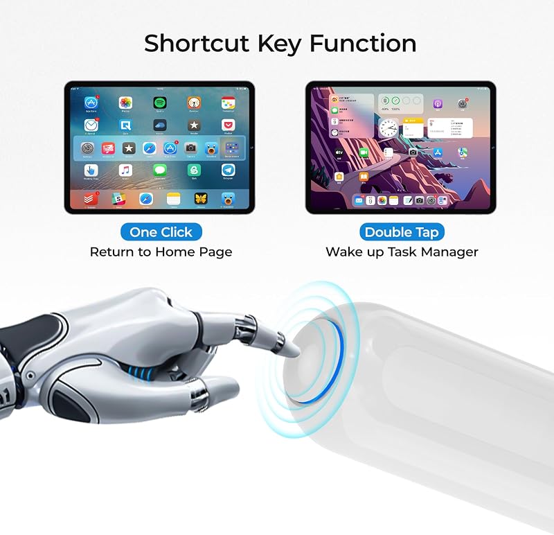 BENKS iPad Ceruza 2. Generáció Mágneses Vezeték Nélküli Töltéssel, iPad Pro 12.9 Air Mini Kompatibilis