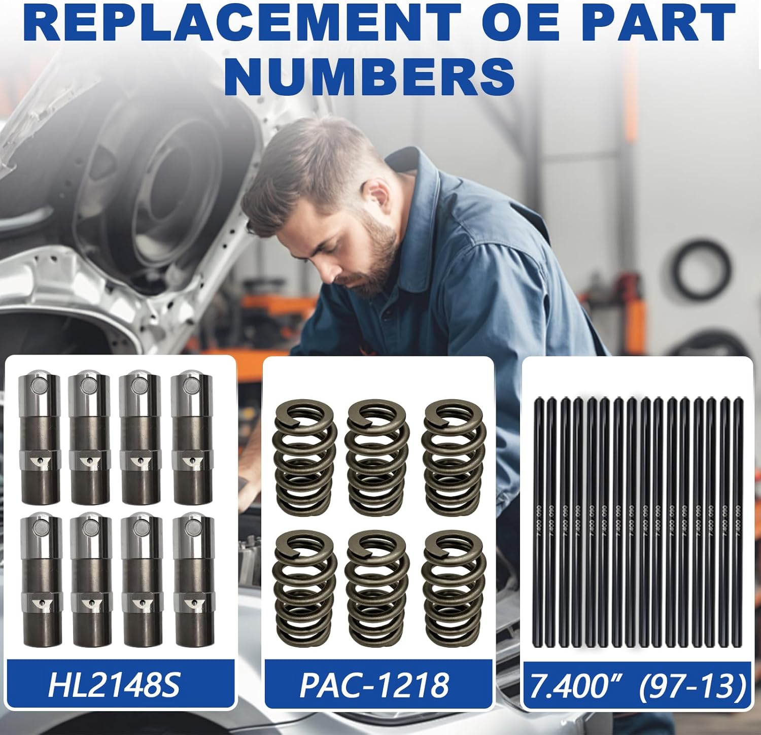 Sloppy Mechanics Stage 2 Camshaft Lifter Kit Fit for Chevy GMC 1997-2007 4.8L 5.0L 5.3L 5.7L 6.0L LS Cam Kit Gen Ⅲ, mit Stage 2 Cam Kit, Lifters, Springs, M295 Oil Pump, Timing Chain