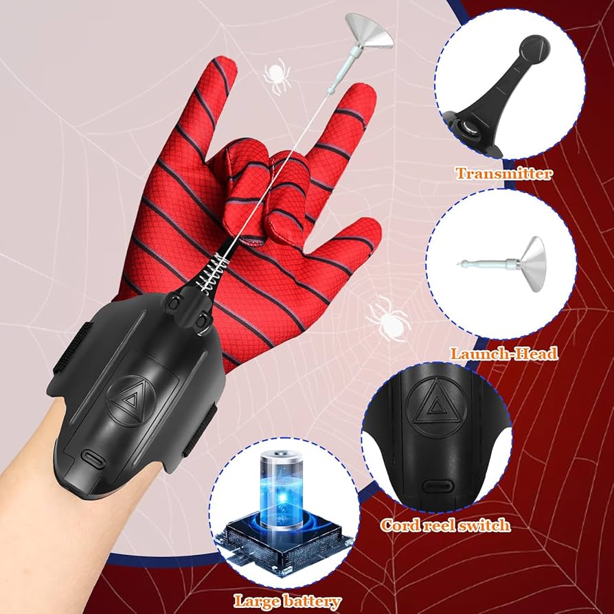Amazon.com: Flustime Spider Web Shooter 3.0 - Upgraded Dual Mode
