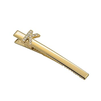 Spinningdasiy Crystal Initial Bijou Hair Clip K Gold