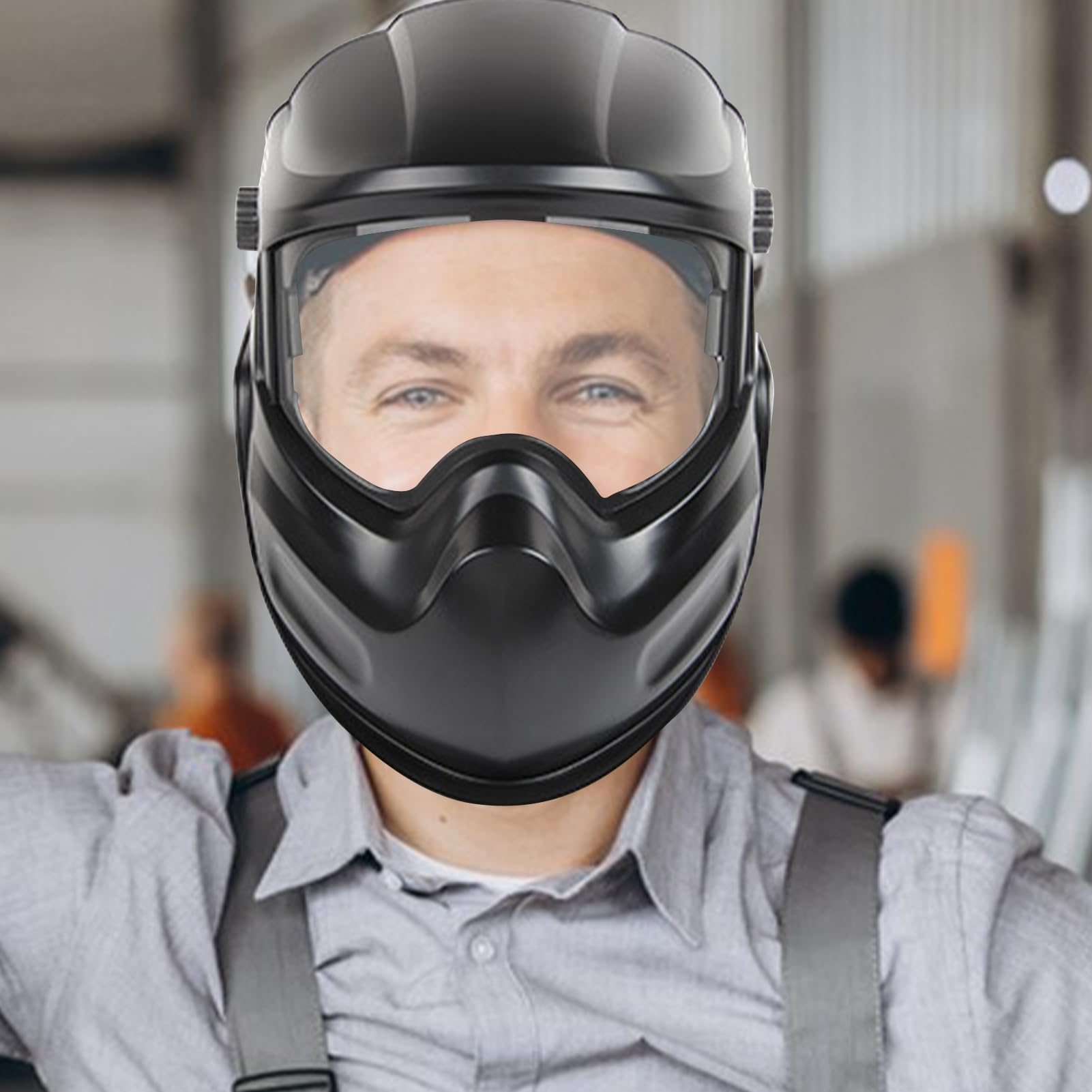 Cagoule de Soudage,Protection pour Meulage - Casque de Soudage Intégral Grande Visibilité pour TIG, MIG, Découpe, Meulage, Construction, Soudure à l'arc, Industrie,