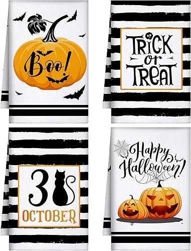 Sratte 4 toallas de cocina navideñas de 16 x 24 pulgadas, toallas de mano de Navidad, toallas de cocina absorbentes para el hogar, Navidad, baño,