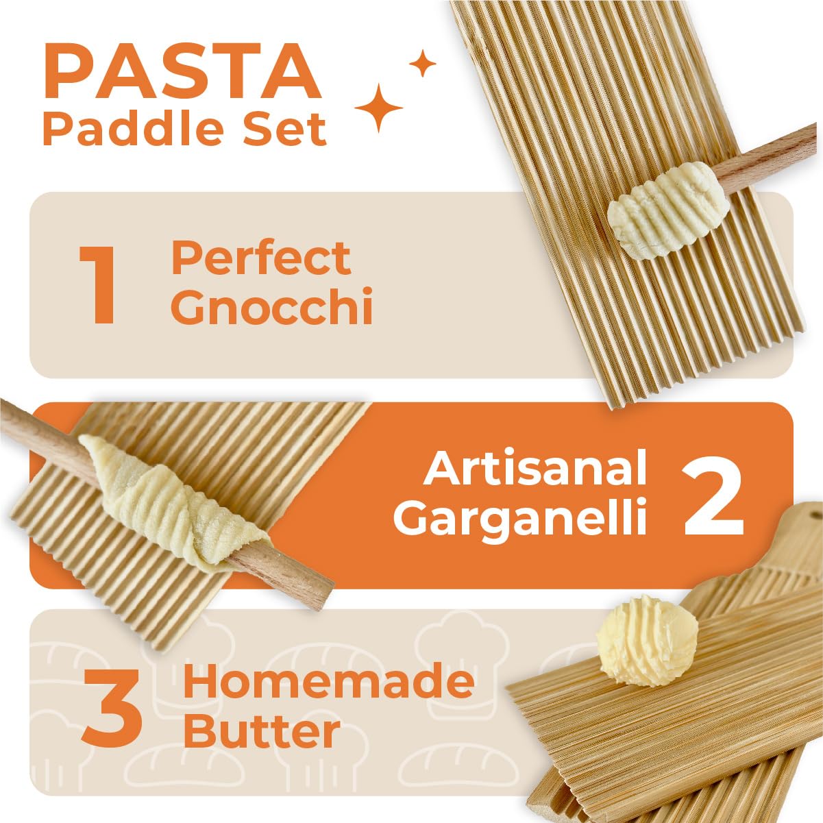 GNOCFORMA Tagliere per pasta in legno di faggio con attrezzi per