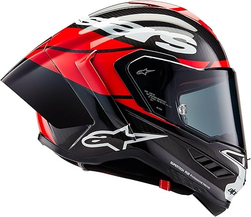 Miniatura 5 de Alpinestars Casco Supertech R10 Element, de fibra de carbono, diseño aerodinámico de cara completa, ventilación y seguridad, certificado DOT y ECE